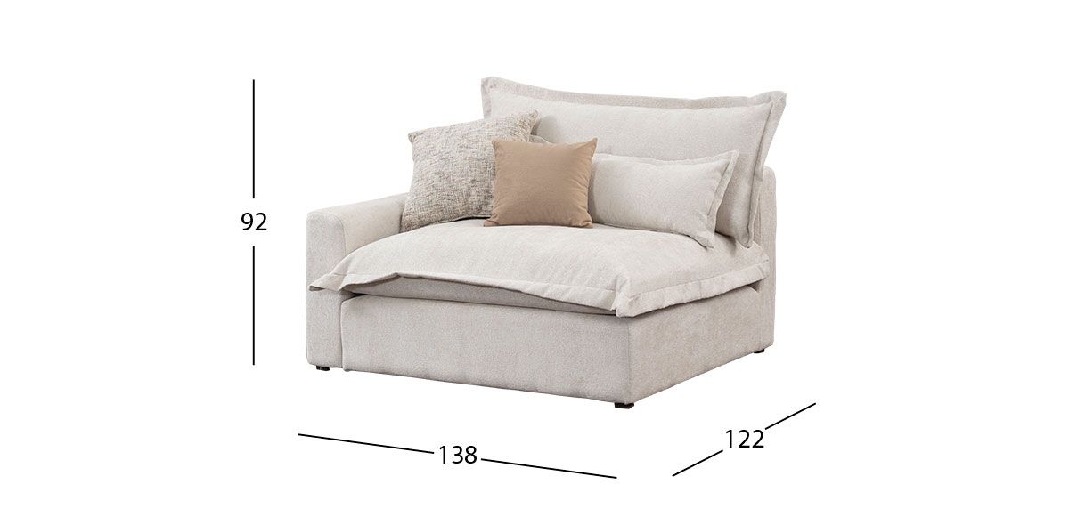 Sillón Con Brazo Izquierdo Mariel Beige
