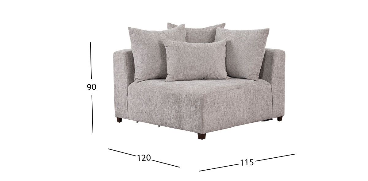 Sillón Esquinero Molarin CL Gris