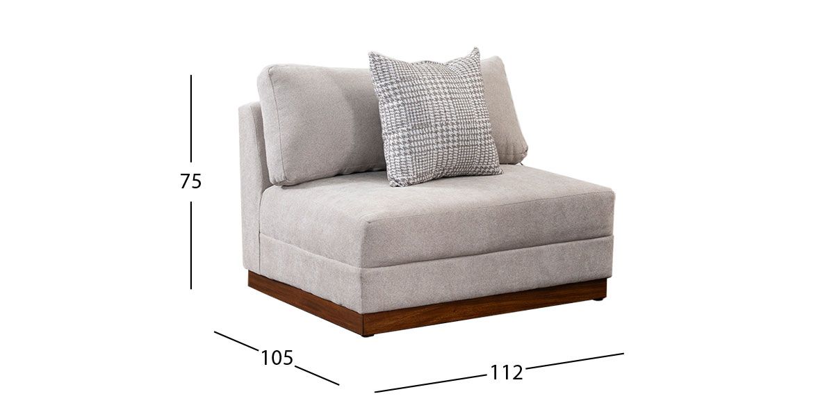 Sillón Sin Brazo Alice II Café