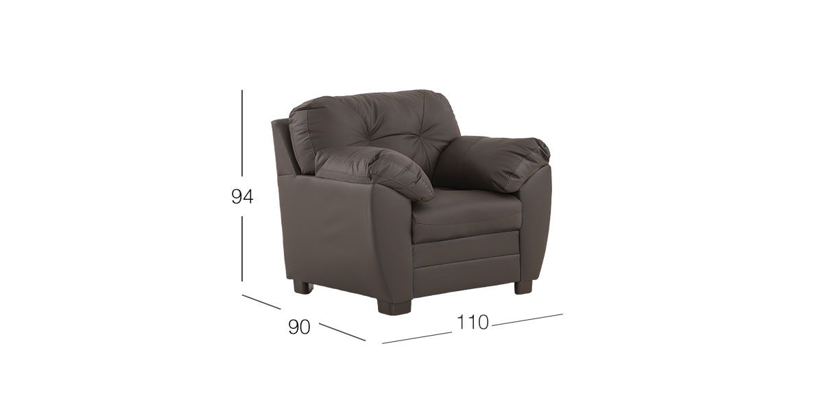 Sillón Piel Derby Chocolate