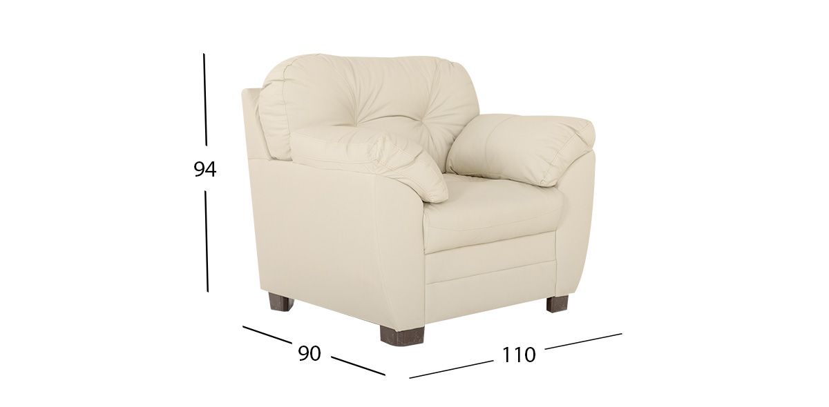 Sillón Piel Derby Blanco