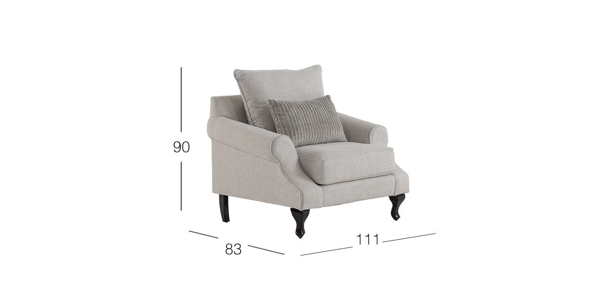 Sillón James Fiora Ecru Blanco