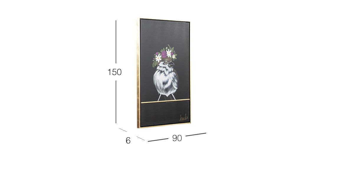 Cuadro Decorativo Giardino I Negro