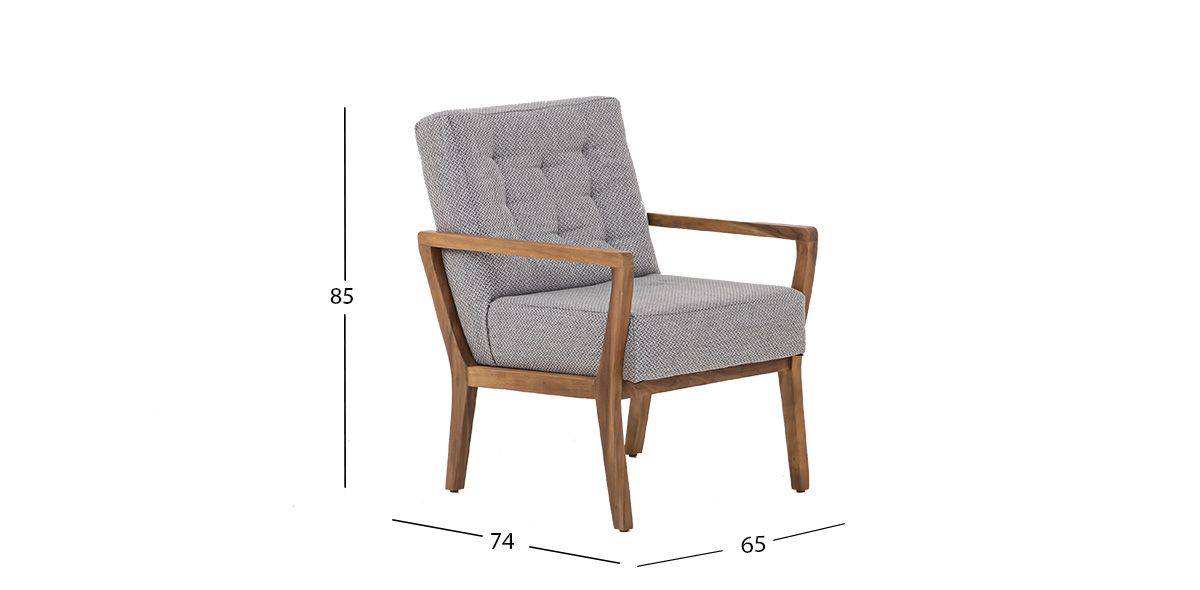 Sillón Ocasional Parota Donovan Gris 