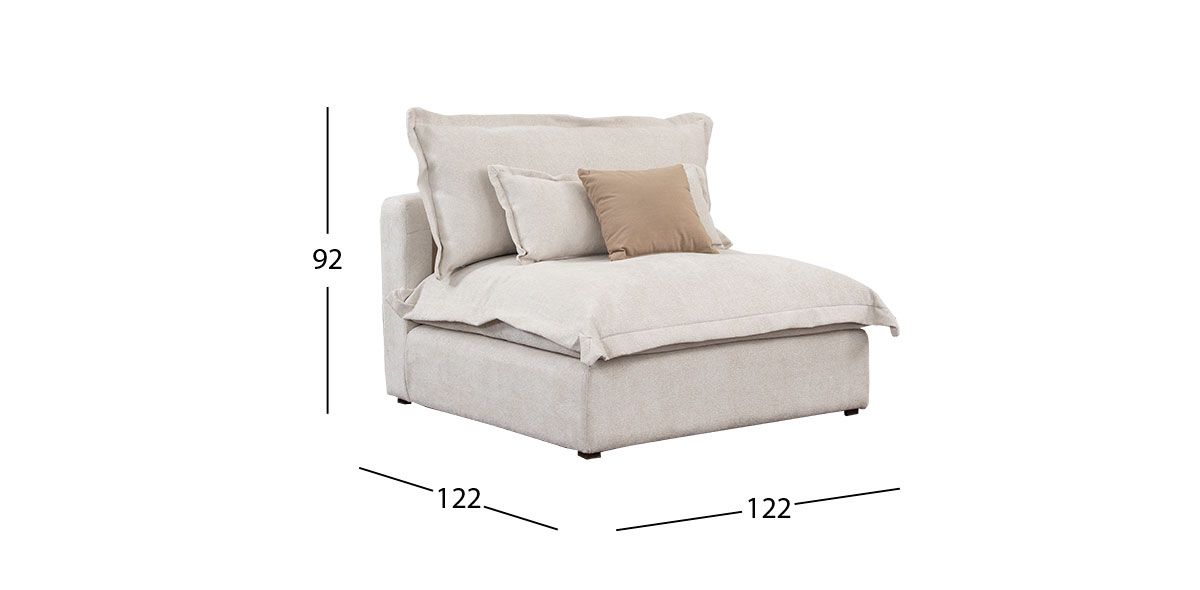 Sillón Con Brazo Derecho Mariel Beige