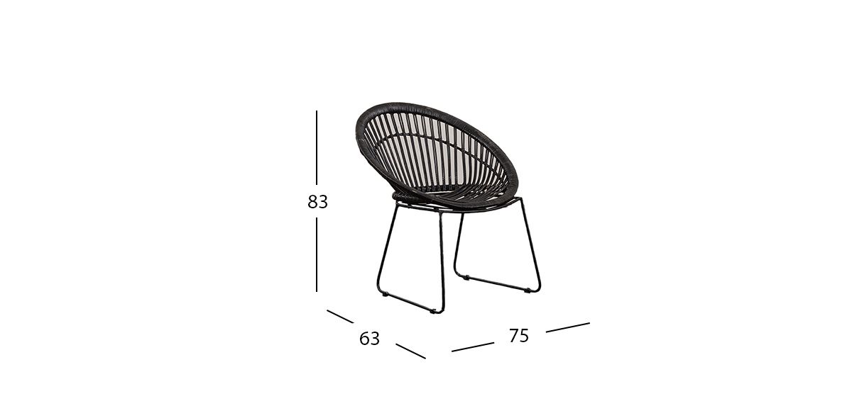 Sillón Vania Negro