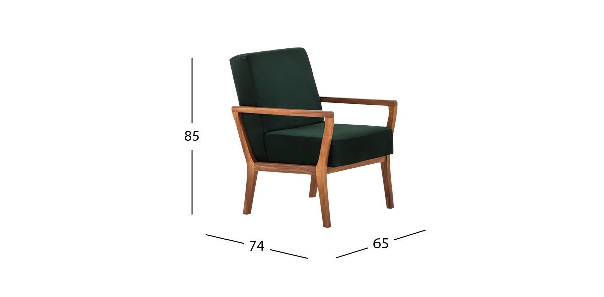 Sillón Ocasional Parota Donovan Verde Esmeralda 