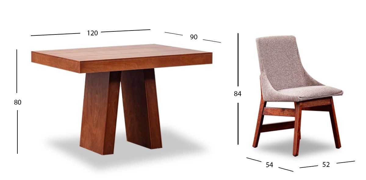 Comedor Odette Con Sillas Beige