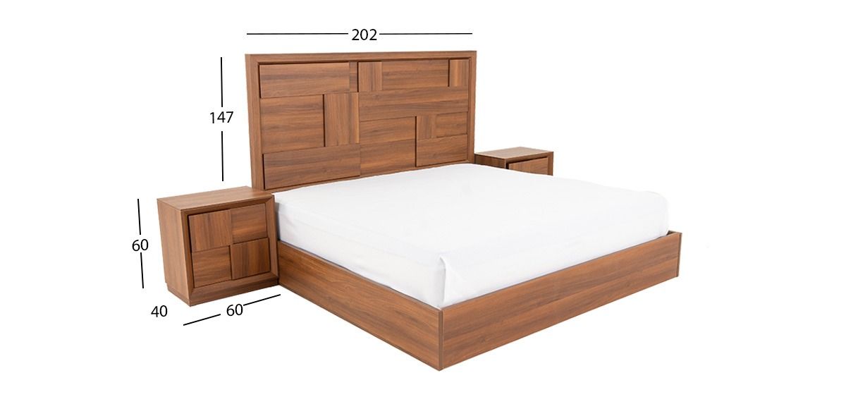 Recámara King Size Atenas Parota 3 Piezas